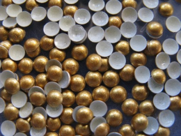 360 Halbperlen Glitter GOLD 2 mm