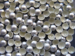 720 Halbperlen Glitter Silber 2 mm