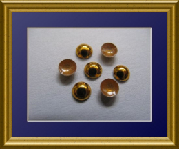 720 Dome Studs Gold Hochglanz 3mm