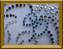 Strass Bügelbild Hund Yorki Yorkshire Rüde 110812
