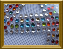 Strass Bügelbild Peace Zeichen 110419