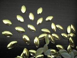 100 Metall Formen Oval 4x8 mm Gold