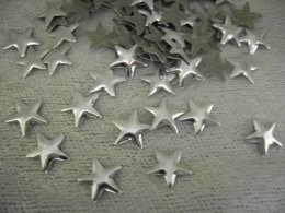 100 Metall Formen Stern 8 mm Silber