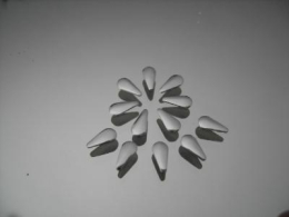 100 Metall Formen Tropfen 3x6 mm Silber
