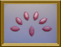 100 Metall Sonderformen Oval Rosa Glitter