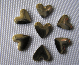 100 Hotfix Bügelnieten Nailheads Form Herz Gold 6mm