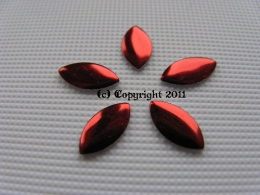 100 Melall Formen Oval Rot 8x4mm