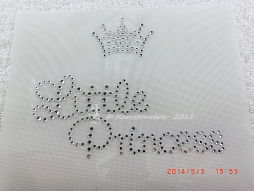 Strass Bügelbild Little Princess – Hotfix Strassmotiv