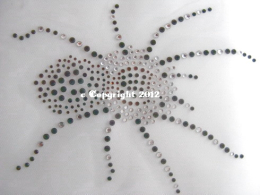 Bügelbild riesige Strass Spinne Spider 120131