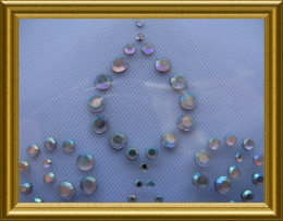 Strass Bügelbild Traumhaftes Ornament AB Kristall irisierend 080916