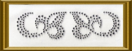 Strass Bügelbild 2 hübsche Strass Ornamente 180816