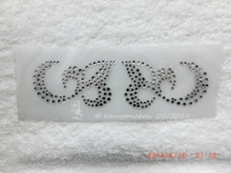 Strass Bügelbild 2 hübsche Strass Ornamente 180816