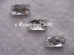 Strasssteine aufnähen 15 Aufnähsteine crystal Rechteck ca. 14 x