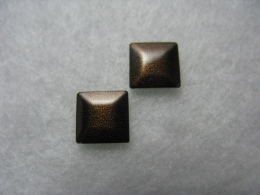 100 Hotfix Bügelnieten Metall Nailheads Quadrat Braun 7mm