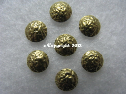 100 Hotfix Nailhead gehämmert 4mm Gold