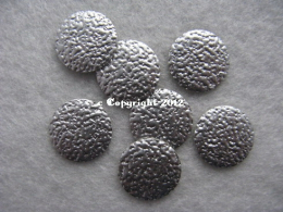 50 Hotfix Nailhead gehämmert 5mm Silber