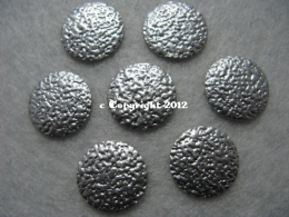 50 Hotfix Nailhead gehämmert 6mm Silber