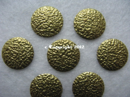 20 Hotfix Nailhead gehämmert 8mm Gold