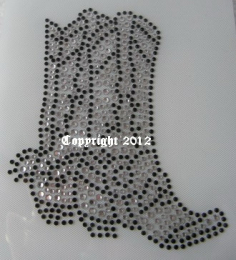 Strass Bügelbild Cowboy Boots Linedance 120605 – Country Motiv 11 x 9,5 cm