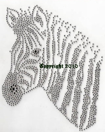 Hotfix Strass Bügelbild Afrika Strass Zebra 111127