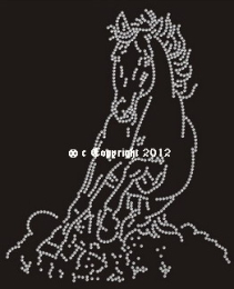 Strass Pferd Galopp Variante – Bügelmotiv Hotfix 120824-08