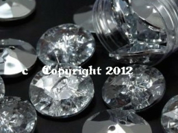 1 Schmuck Strass Knopf Knöpfe 20mm Crystal