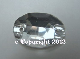 Strasssteine aufnähen Oval 24 x 17 mm