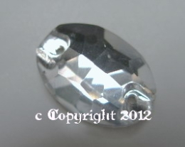 Strasssteine aufnähen Oval 24 x 17 mm