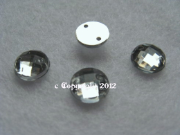 Strass Aufnähsteine Rund faccetiert ca.8mm Crystal