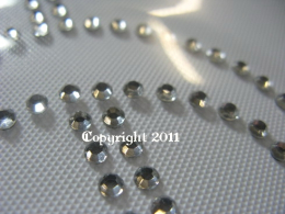 Strass Bügelbild großer Notenschlüssel Strass Crystal 111026