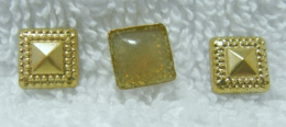 50 Hotfix Bügelnieten Nieten Quadrat Pyramide gold 8 mm