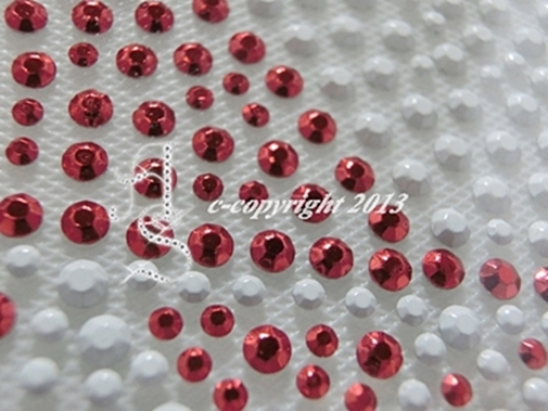 Strass Bügelbild Karnevalsschiffchen – Komitee Mütze Rot-Weiß