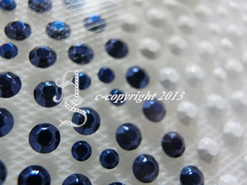 Strass Bügelbild Komiteemütze – Blau-Weiß Fasching & Karneval