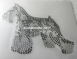 Hotfix Strass Bügelbilder Hund Dog Schnauzer BLD 130826