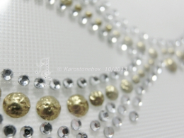 Hotfix Strass Bügelbild Motiv Maske Fasching Karneval Crystal-Gold 130819