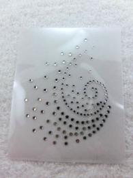 Hotfix Strass Bügelbild Welle Crystal 100405