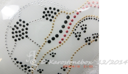 Strass Bügelbild Fußballschuh Deutschland – Fan Motiv mit Studs 11 x 10 cm