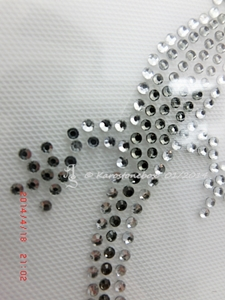 Strassmotiv Echsen – 3er Set Crystal & Black Diamond Hotfix