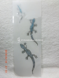 Bügelbilder Strass 3 Echsen 131007 Aquamarin