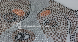 Hotfix Strass Bügelbild Hund Cavalier King Charles Spaniel Tricolor 130909