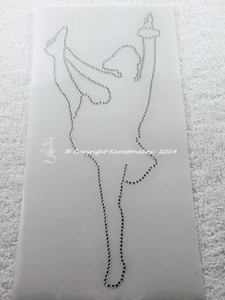 Strass Bügelbild Gardemädchen – Funkenmarie Silhouette Karneval 140121