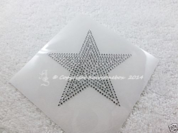 Strassstein Bügelbild gefüllter Stern – Glitzerndes Hotfix Motiv 141112