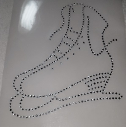 Hotfix Strass Bügelbild 1 Schlittschuh Eistanz 141216