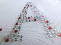 Strass Bügelbild ALAAF – Karneval Hotfix Motiv Rot-Crystal (25 × 6 cm)