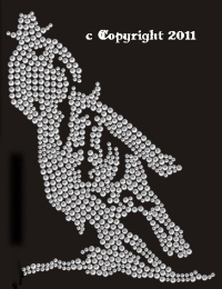 Strass Bügelbild Westernreiter Barrel Racing 110905 Crystal