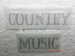 Strass Bügelbild Country Music Schriftzug 110902 – Western Motiv
