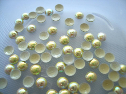 360 Dome Studs 4 mm AB Gelb Irisierend