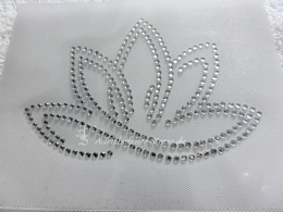 Hotfix Strass Bügelbild Lotusblüte – Edle Strass Applikation Lotus Motiv 191019
