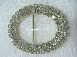 Strass Gleiter groß 4,6 x 3,6 cm gold gefasst