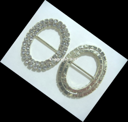 Strass Gleiter groß 4,6 x 3,6 cm gold gefasst